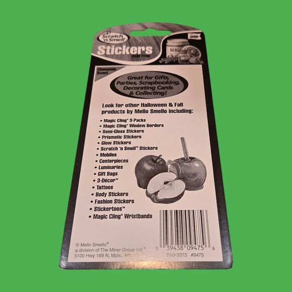 Scratch 'n Smell Stickers Vintage Mello Smello Cinnamon Scent Fall Autumn Food - Picture 5 of 7